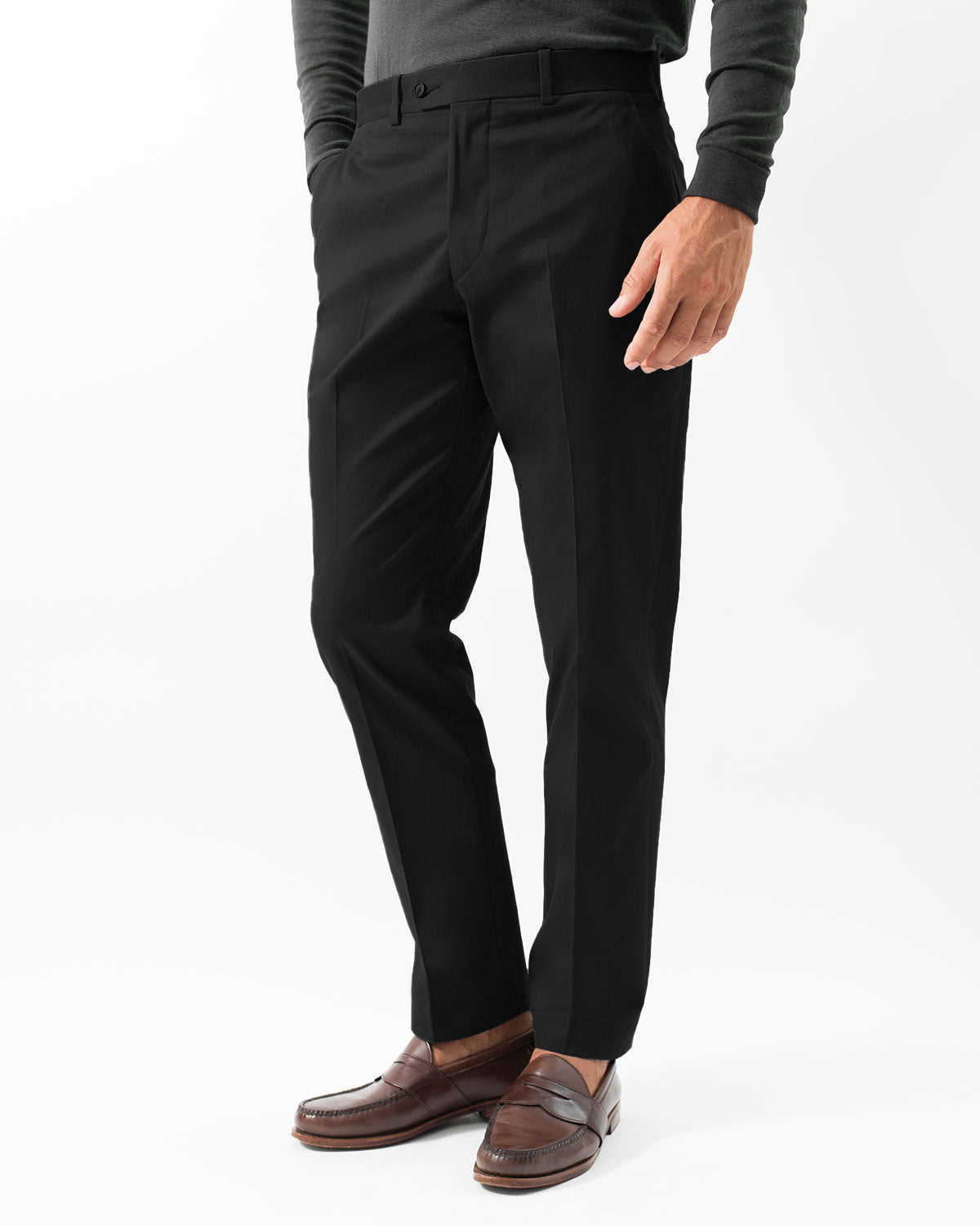 Cotton Stretch Chino, Black