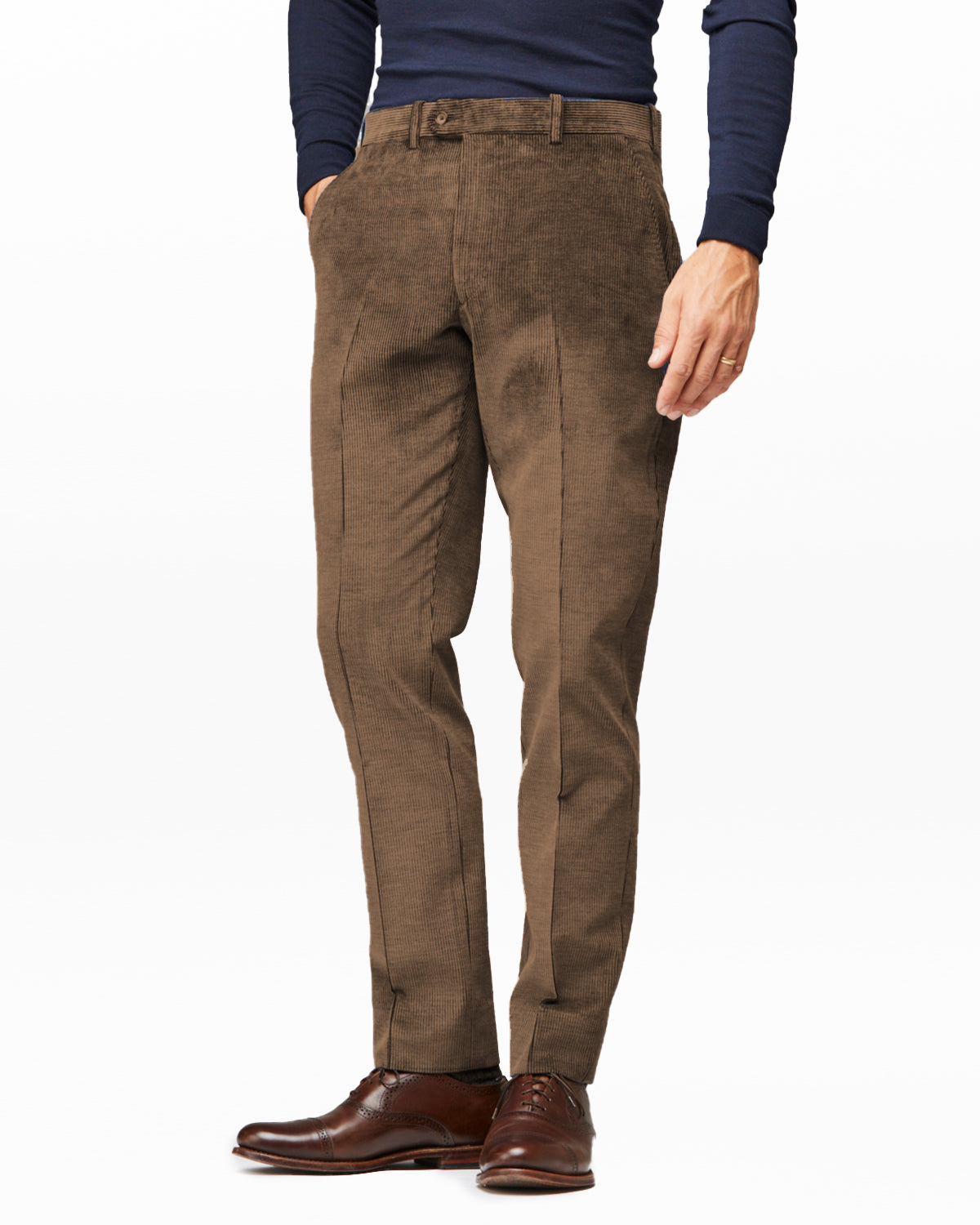 8 Wale Corduroy Sport Trouser, Chocolate Brown