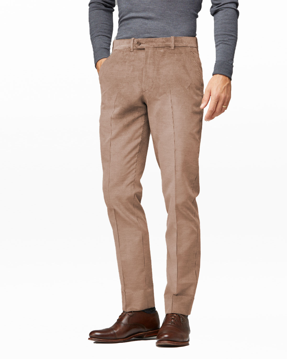 8 Wale Corduroy Sport Trouser, Fawn