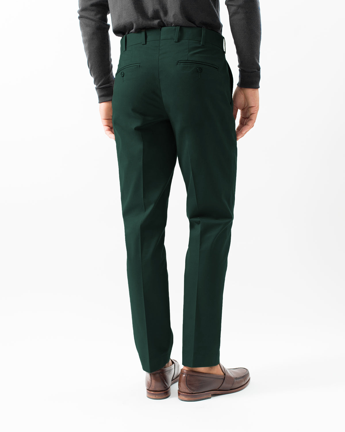 Cotton Stretch Chino, Hunter Green