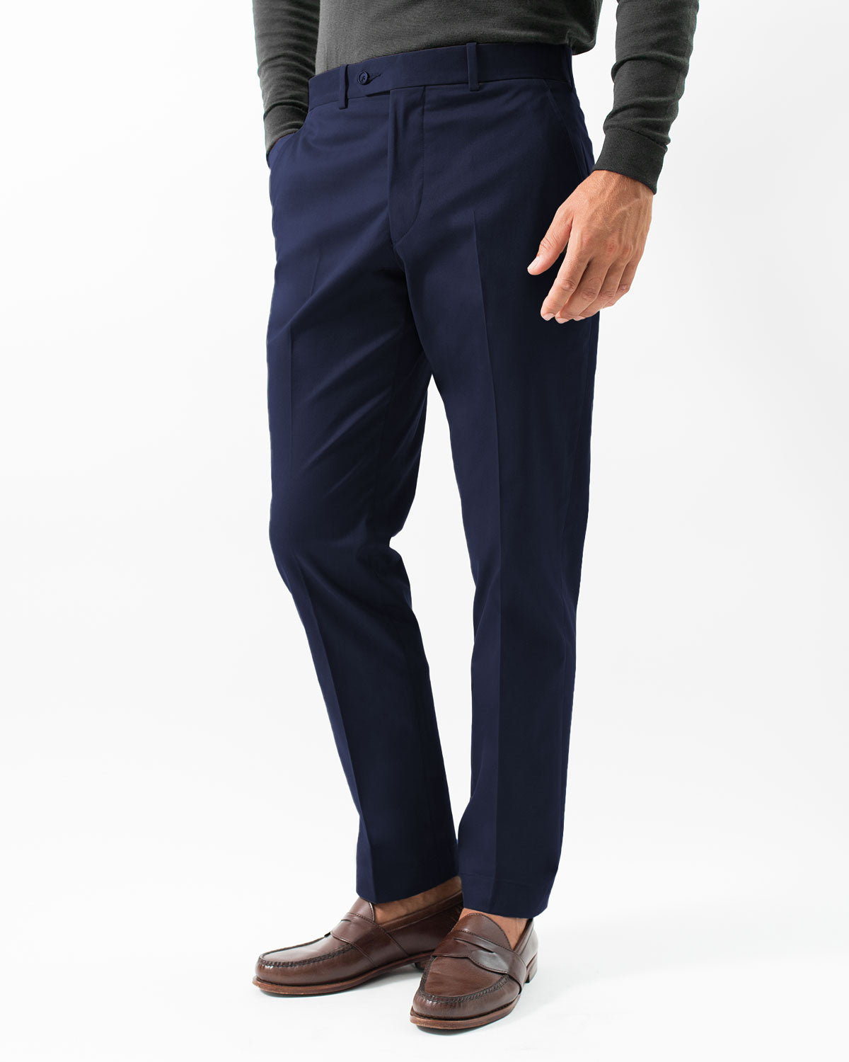 Cotton Stretch Chino, Navy