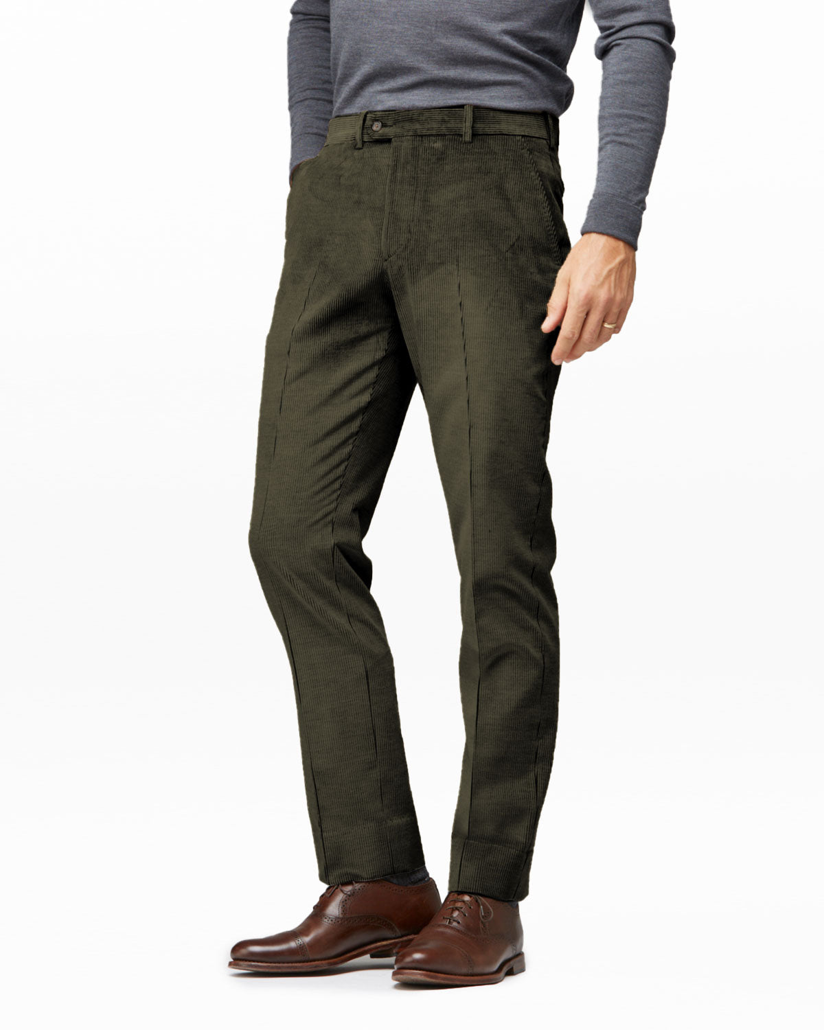 8 Wale Corduroy Sport Trouser, Olive