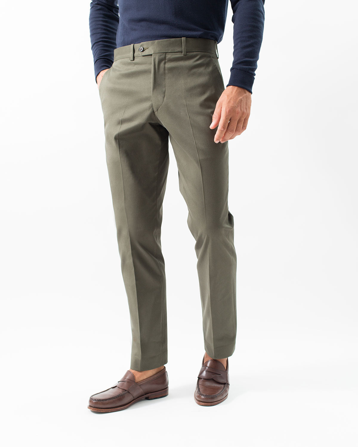 Cotton Stretch Chino, Olive