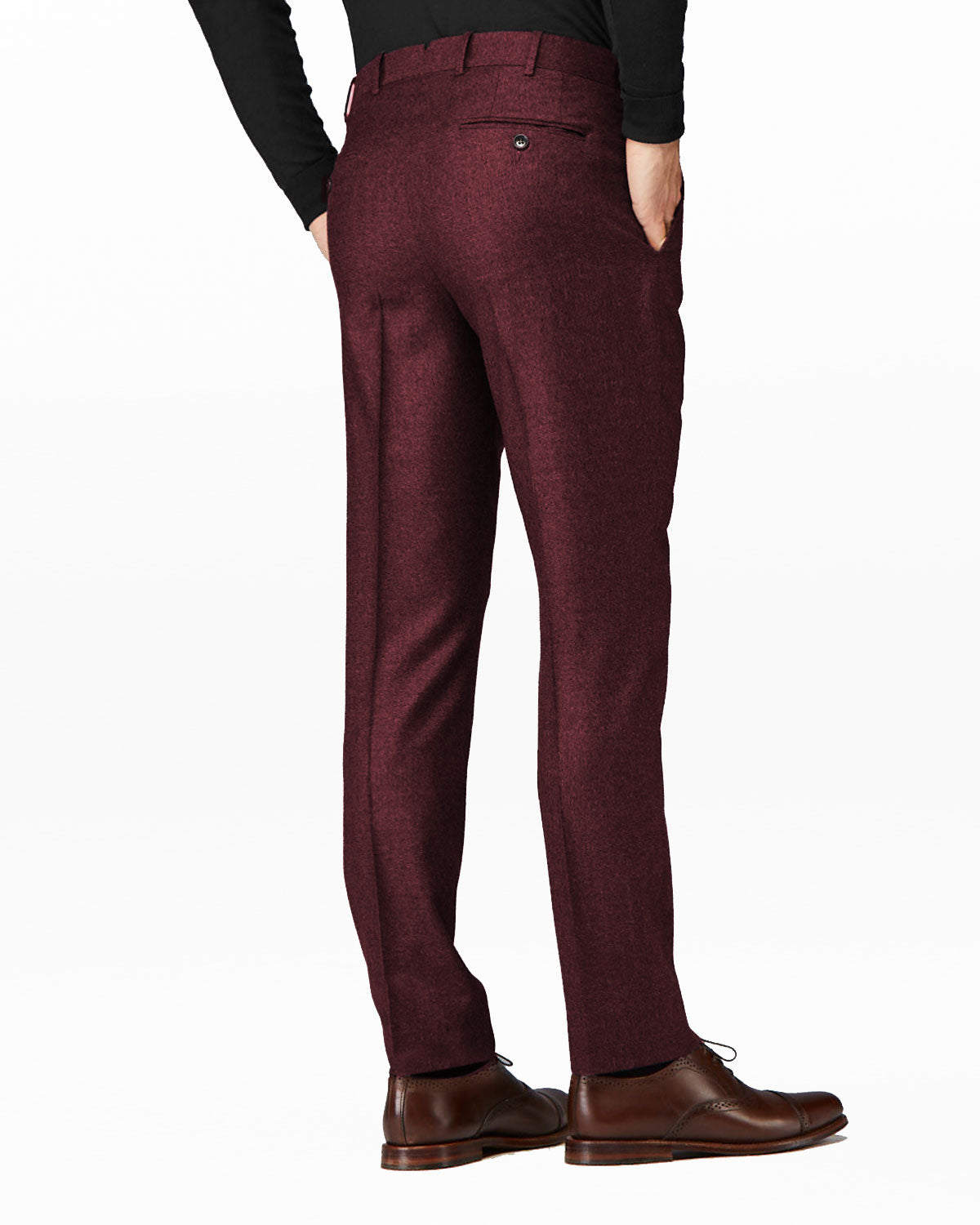 Super 120s Wool Flannel, Burgundy