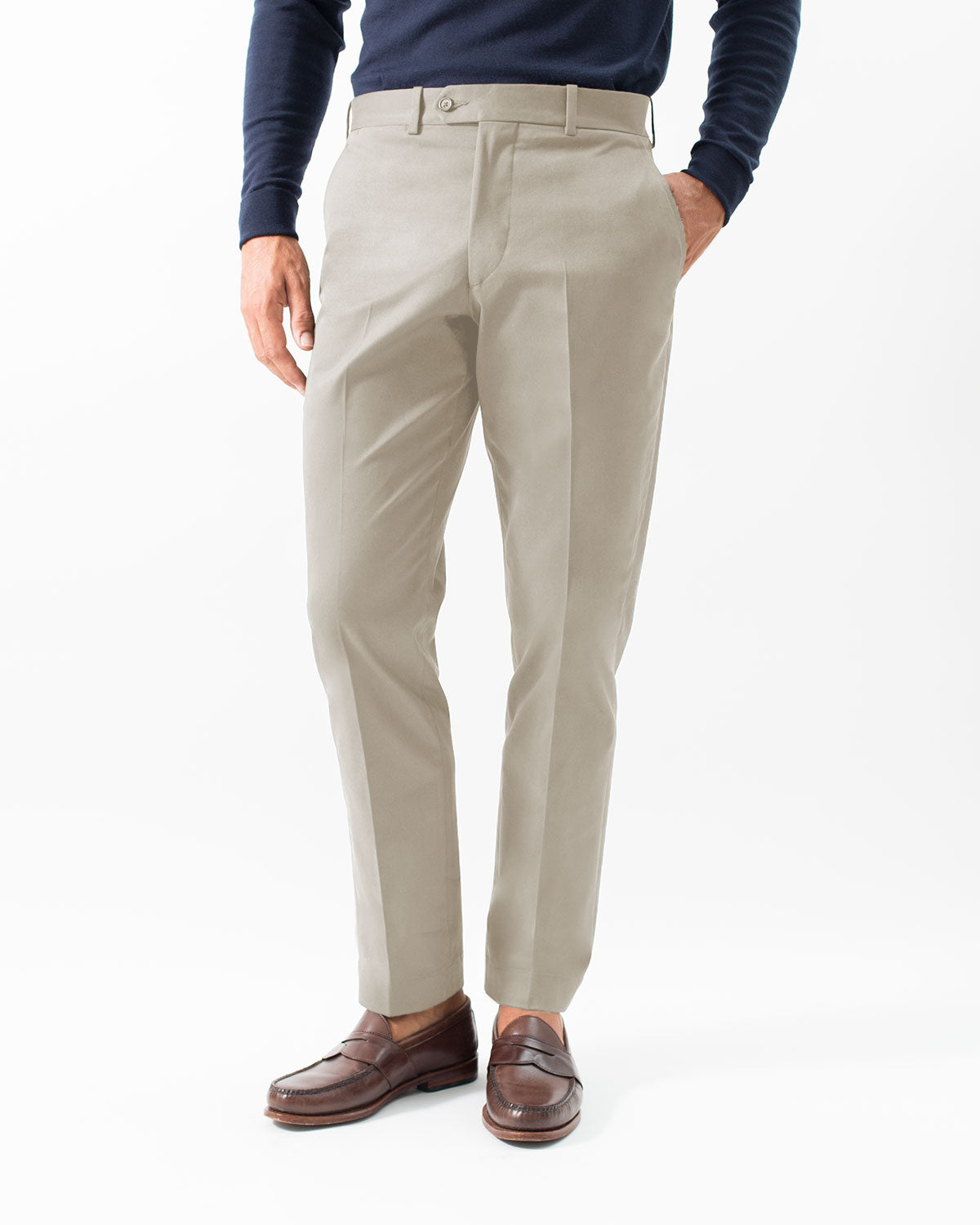 Cotton Stretch Chino, Stone