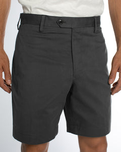 Cotton Stretch Shorts, Charcoal