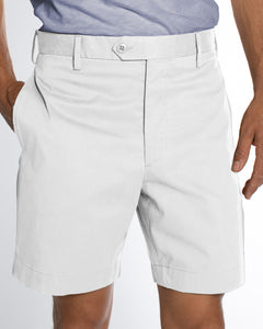 Cotton Stretch Shorts, White